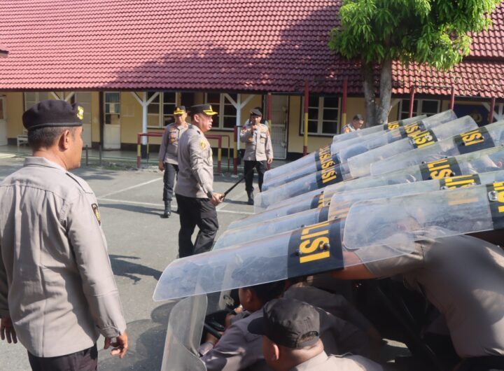 Kapolres Binjai Cek Kesiapan Pleton Dalmas Antisipasi Gangguan Kamtibmas