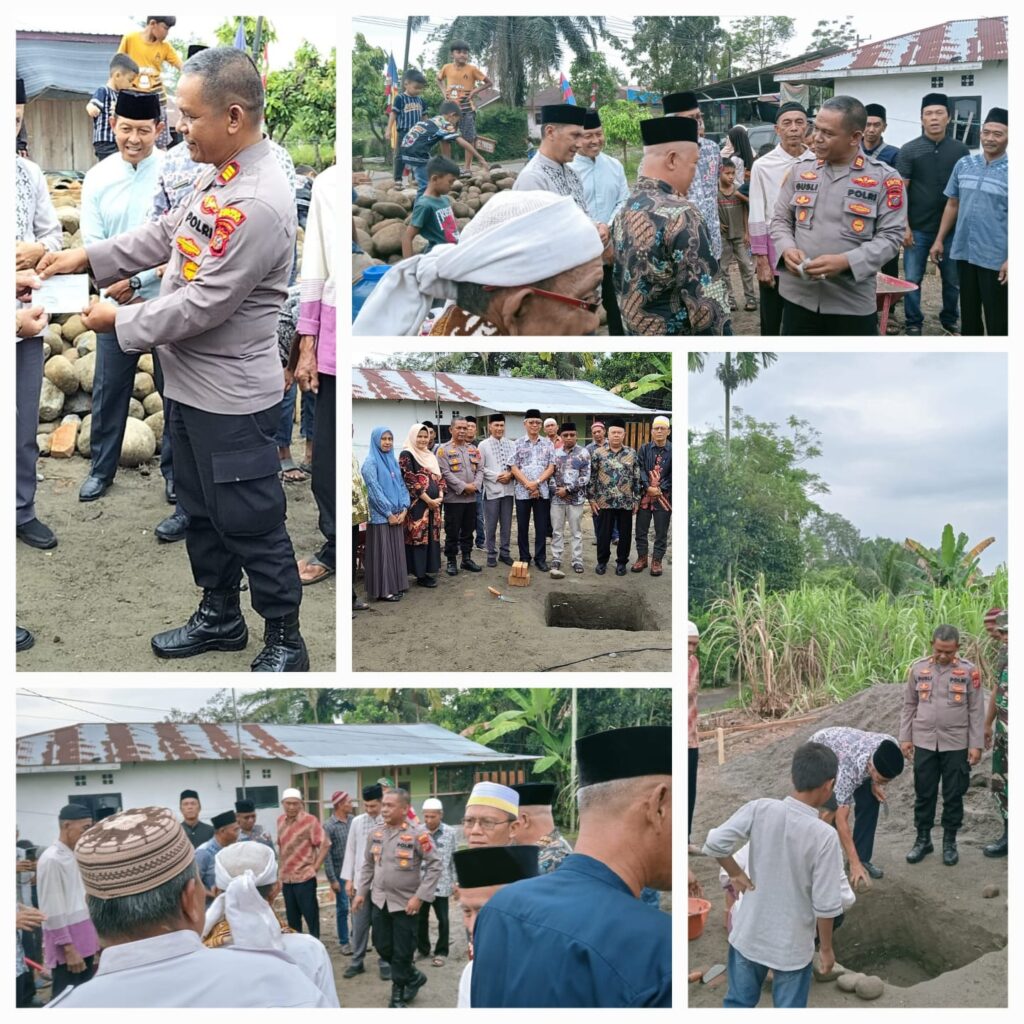 Kapolsek Binjai Timur beri Bantuan semen ke-Masjid