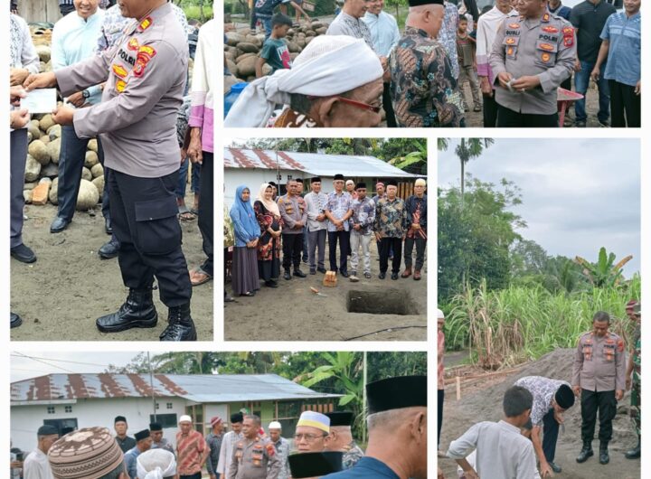 Kapolsek Binjai Timur beri Bantuan semen ke-Masjid
