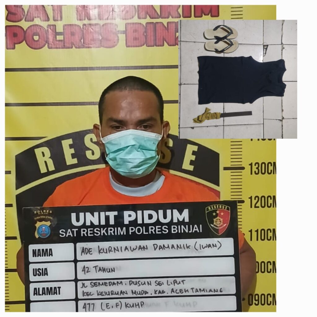 Pelaku curat diamankan di Mapolres Binjai