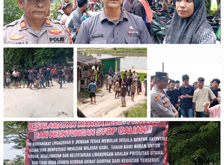 Warga Mencirim Blokade Jalan, Desak Penutupan Galian C Diduga Ilegal di Lahan Eks HGU