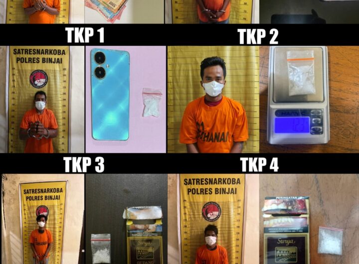 Ketegasan Kasat Narkoba Polres Binjai Berbuah Hasil, 6 Kasus Sabu Diungkap dalam Sepekan
