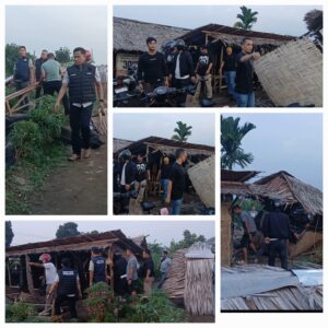 Polres Binjai–BNNK Bongkar Barak Narkoba di Tunggurono, Tiga Orang Diamankan, Puluhan Barang Bukti Disita