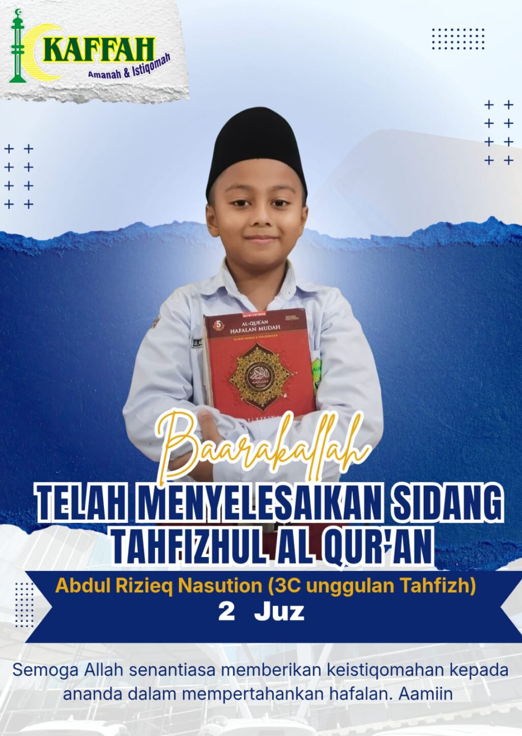 Cahaya dari Hafalan: Abdul Rizieq Nasution Tuntaskan Ujian Tahfizh 2 Juz Sekali Duduk