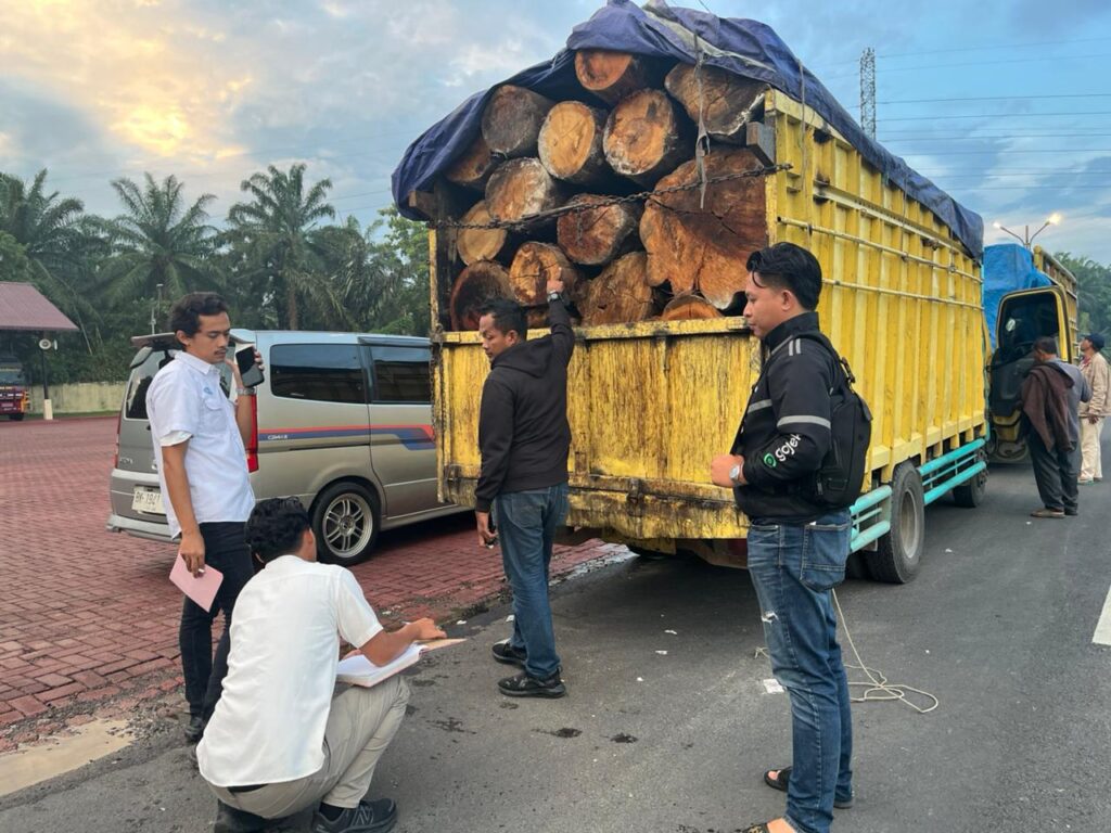 Tegas! TNI Gagalkan Ilegal Logging di Dairi, Dua Truk dan 30 Kayu Gelondongan Diamankan