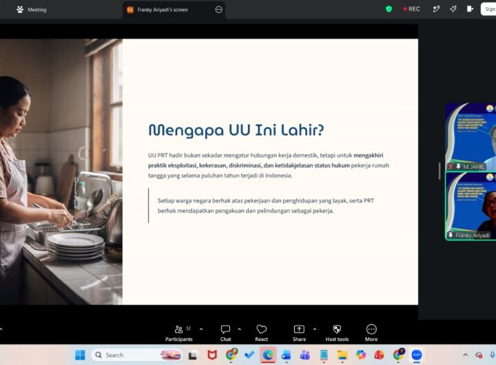 MHI Kupas Risiko Hukum Hubungan Majikan dan PRT: Rumah Bukan Ruang yang Kebal dari Hukum