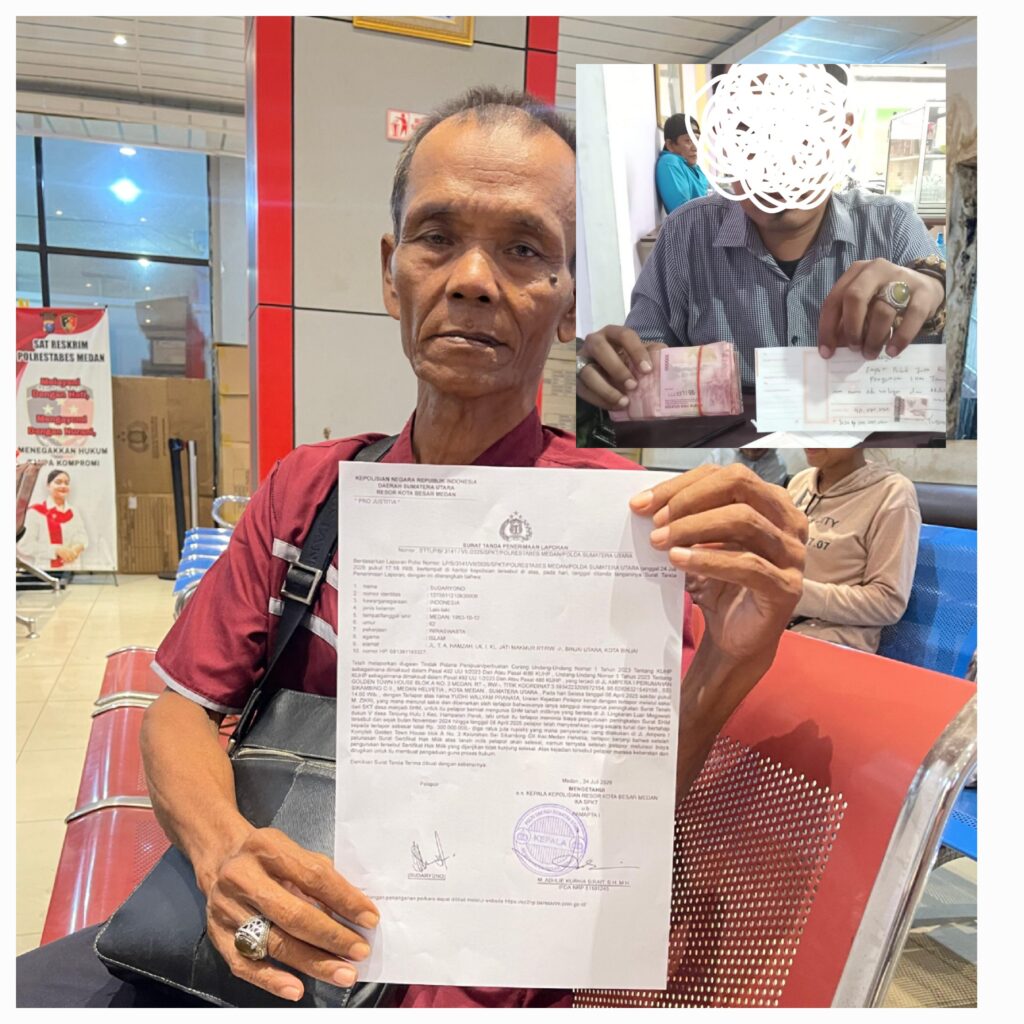 Diduga Tipu Pengurusan SHM Rp300 Juta, Aktivis Binjai YWP Resmi Dilaporkan ke Polrestabes Medan