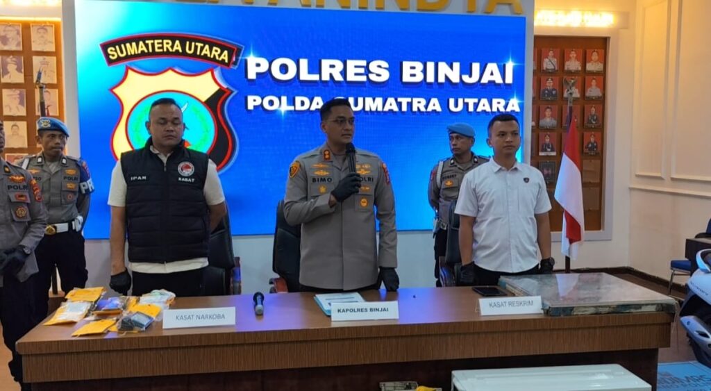 Polres Binjai Gempur Peredaran Narkoba, 20 Tersangka Dibekuk dalam Sebulan, Ratusan Gram Sabu dan Ratusan Butir Ekstasi Disita