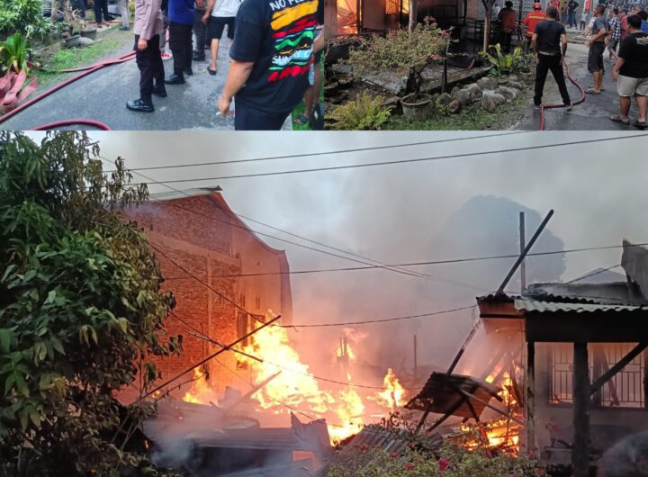 Kebakaran Hebat di Binjai Timur Lahap 7 Rumah, Kerugian Ditaksir Rp600 Juta