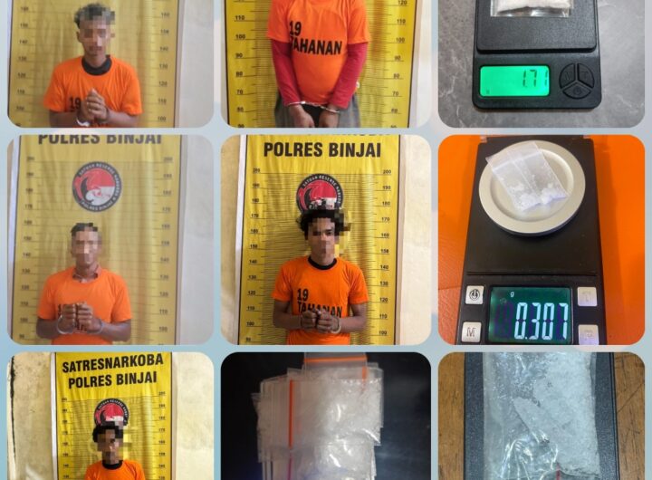 Tiga Hari, Lima Pria Diciduk! Satres Narkoba Polres Binjai Sikat Dugaan Jaringan Peredaran Sabu