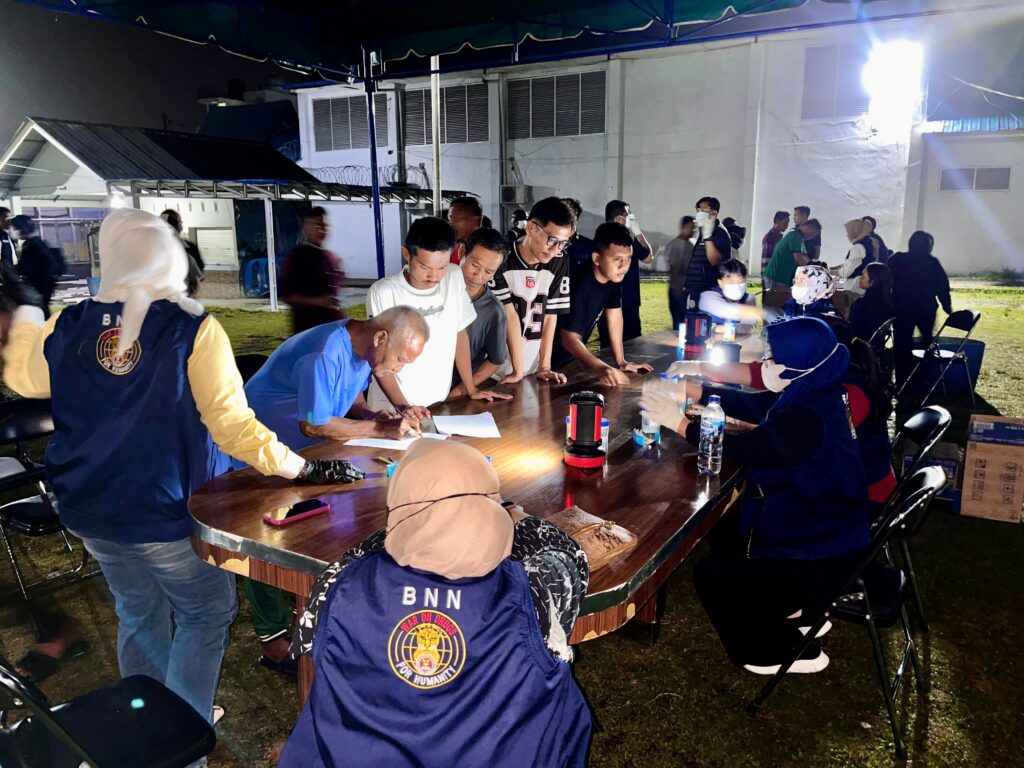 Razia Gabungan Gempur Lapas Binjai, Tes Urine WBP Blok A-C Negatif Narkoba