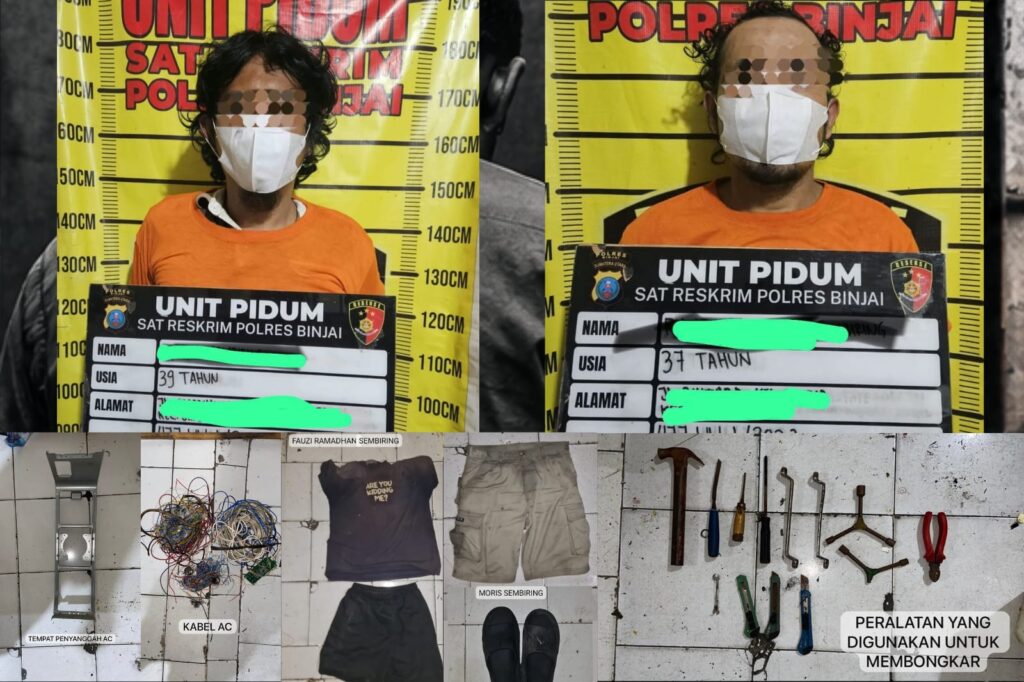 Polisi Gerak Cepat! Dua Terduga Pelaku Curat Toko MKB di Binjai Dibekuk