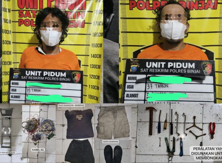Polisi Gerak Cepat! Dua Terduga Pelaku Curat Toko MKB di Binjai Dibekuk